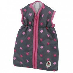 Saco de dormir para muñecas de hasta 55 cm - Bayer Chic 2000 - Estrellas fucsia