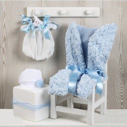 Ropa para Muñecas Así 43 cm - Pelele con mantita dacha azul para muñeco Pablo
