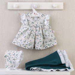 Ropa para Muñecas Así 43 cm - Jesusito de pajaritos con toquilla azul para muñeca María