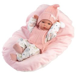 Muñeca Llorens 35 cm - Bimba Recién Nacida con conjunto estampado gatitos