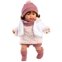 Muñeca Llorens 42 cm - Carla llorona con vestido de estrellas de invierno