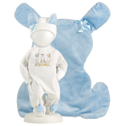 Ropa para Muñecas Llorens 35 cm - Pijama conejito blanco con cojín azul