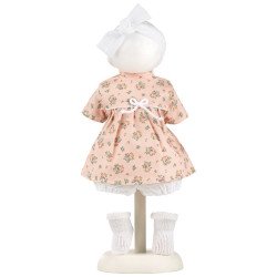 Ropa para Muñecas Llorens 42 cm - Vestido rosa palo de flores