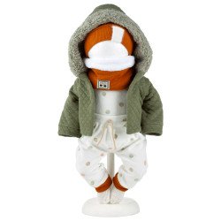 Ropa para Muñecas Llorens 44 cm - Conjunto de lunares coloridos y chaqueta verde