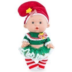 Muñeca Marina & Pau 26 cm - Nenotes Christmas Edition - Niña elfo