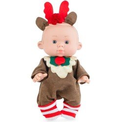 Muñeco Marina & Pau 26 cm - Nenotes Christmas Edition - Niño reno