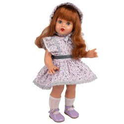 Muñeca Mariquita Pérez 50 cm - Vestido estampado de flores lila