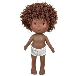 Muñeca Nines d'Onil 30 cm - Pippa con pelo moreno afro y ojos marrones - Sin ropa