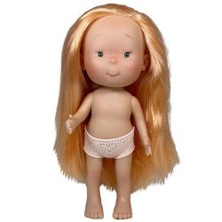 Muñeca Nines d'Onil 30 cm - Pippa con pelo pelirrojo liso y ojos verdes - Sin ropa