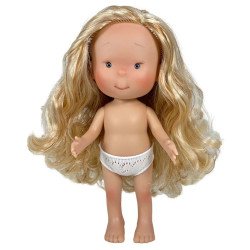 Muñeca Nines d'Onil 30 cm - Pippa con pelo rubio liso y ojos grises - Sin ropa