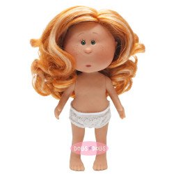 Muñeca Nines d'Onil 23 cm - Little Mia con pelo pelirrojo con mechas - Sin ropa