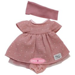 Ropa para Muñecas Nines d'Onil 37 cm - Joy - Vestido rosa con turbante