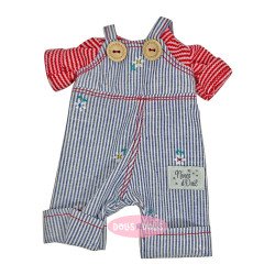 Ropa para Muñecas Nines d'Onil 30 cm - Pippo - Mono de campo con suéter rojo