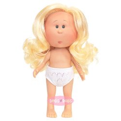 Muñeca Nines d'Onil 23 cm - Little Mia con pelo rubio ondulado - Sin ropa