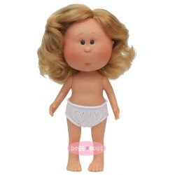 Muñeca Nines d'Onil 23 cm - Little Mia con pelo rubio ondulado - Sin ropa