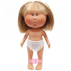 Muñeca Nines d'Onil 23 cm - Little Mia con pelo liso rubio con flequillo - Sin ropa