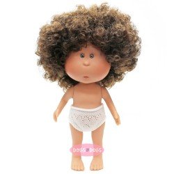 Muñeca Nines d'Onil 23 cm - Little Mia con pelo rizado moreno - Sin ropa