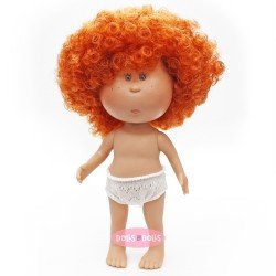 Muñeca Nines d'Onil 23 cm - Little Mia con pelo rizado pelirrojo - Sin ropa