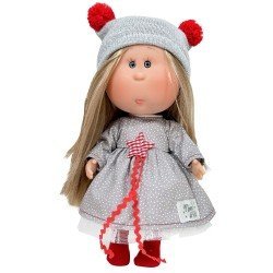 Muñeca Nines d'Onil 23 cm - Little Mia Christmas - Rubia con conjunto gris navideño