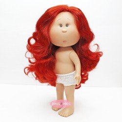 Muñeca Nines d'Onil 30 cm - Mia con pelo rojo ondulado - Sin ropa