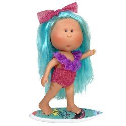 Muñeca Nines d'Onil 30 cm - Mia summer con pelo azul y bañador
