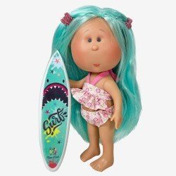 Muñeca Nines d'Onil 30 cm - Mia summer con pelo turquesa y bañador
