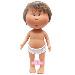 Muñeco Nines d'Onil 23 cm - Little Mio con pelo liso moreno - Sin ropa
