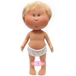 Muñeco Nines d'Onil 23 cm - Little Mio con pelo liso rubio - Sin ropa
