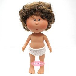Muñeco Nines d'Onil 23 cm - Little Mio con pelo ondulado moreno - Sin ropa
