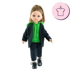 Ropa para muñecas Paola Reina 32 cm - Las Amigas - Berta - Conjunto negro-verde