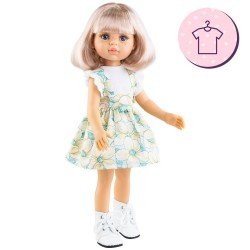 Ropa para muñecas Paola Reina 32 cm - Las Amigas - Rosa - Vestido de flores amarillo y azul