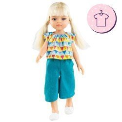 Ropa para muñecas Paola Reina 32 cm - Las Amigas - Virgi - Camiseta de triángulos
