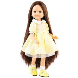 Muñeca Paola Reina 32 cm - Las Amigas Articuladas - Gema con vestido amarillo