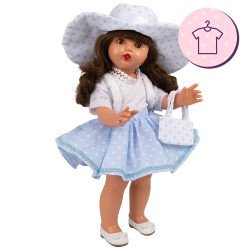 Ropa para muñeca Mariquita Pérez 50 cm - Conjunto falda azul