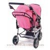 Twin Pushchair for dolls, Bayer Chic 2000 Vario - Rosa-Marino mariposas 79 cm