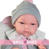 Antonio Juan doll 33 cm - Baby Toneta with flower cushion