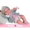 Antonio Juan doll 33 cm - Baby Toneta with flower cushion