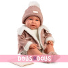 Antonio Juan doll 52 cm - "Mi primer Reborn" Daniela with shearling jacket