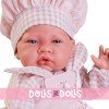 Antonio Juan doll 42 cm - Newborn cook with apron for you