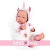 Antonio Juan doll 42 cm - Newborn in unicorn costume