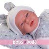 Antonio Juan doll 42 cm - Special Weight - Newborn Leo bunny with cushion bed