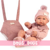 Antonio Juan doll 42 cm - Newborn Nica with a baby carrier