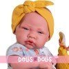 Antonio Juan doll 42 cm - Newborn spring baby girl with a little bag for you