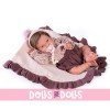 Antonio Juan doll 40 cm - Sweet Reborn Lea with purple blanket