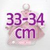 Outfit for Antonio Juan doll 33-34 cm - Pink knit dress with matching jacket and hat