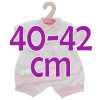 Outfit for Antonio Juan doll 40-42 cm - White and pink romper with hat