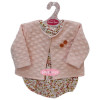 Outfit for Antonio Juan doll 40-42 cm - Floral romper with a pink jacket