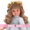 Así doll 57 cm - Pepa Communion with ivory tulle skirt and green sash