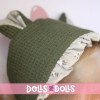 Así doll 40 cm - Sabrina with eared hood and green flower dress set