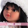 Así doll 40 cm - Sabrina with coral liberty dress with shearling vest